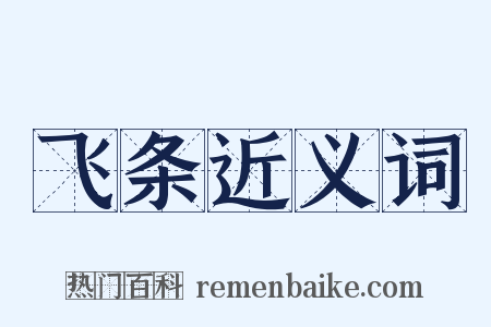 飞条近义词是什么意思的图片